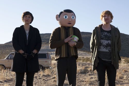 Frank: Maggie Gyllenhaal, MichaelFassbender, Domhnall Gleeson (photo by Lorey Sebastian)