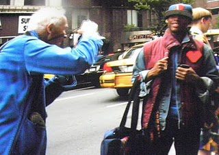 Bill at 'home' on the streets of New York Bill at 'home' on the streets of New York